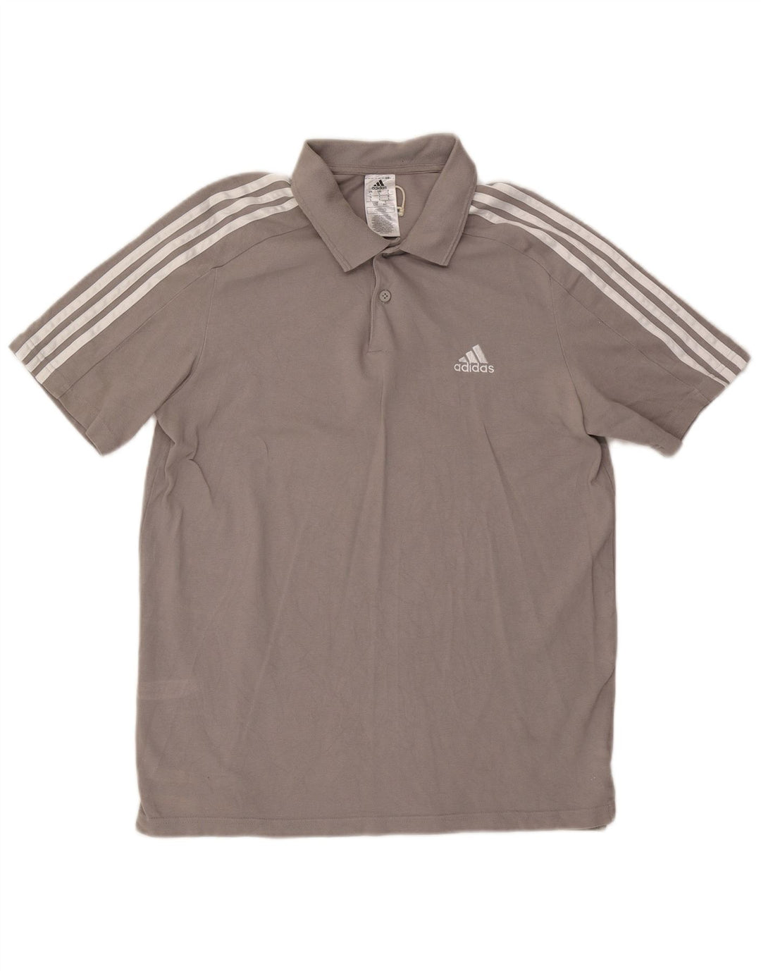 Tricou polo pentru bărbați Adidas, mare, gri, bumbac