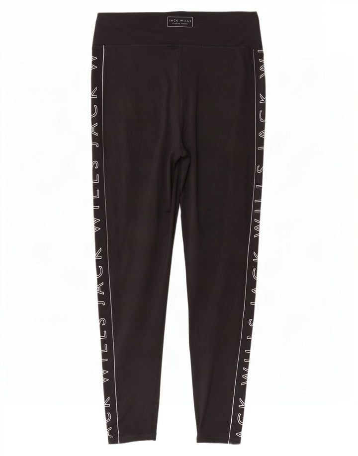 Leggings cu grafică Jack Wills pentru femei UK 12 Poliester mediu negru