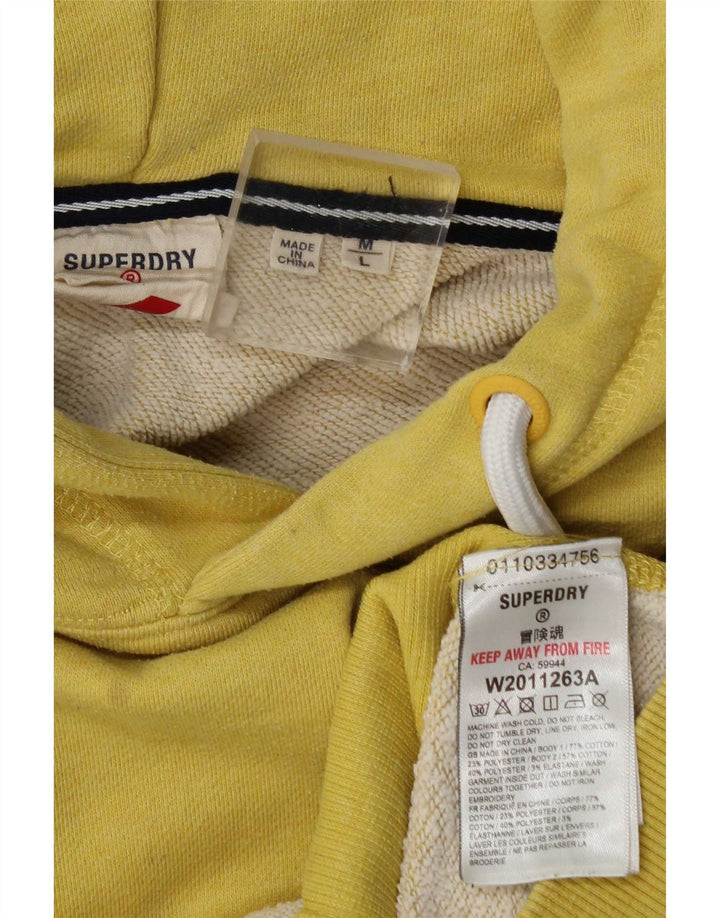Pulover cu glugă grafic Superdry pentru bărbați, bumbac galben mediu