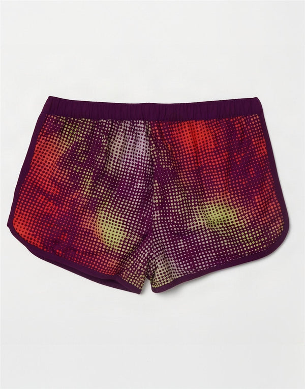 Pantaloni scurți sport Climalite Adidas pentru femei UK 10 Small Purple Spotted