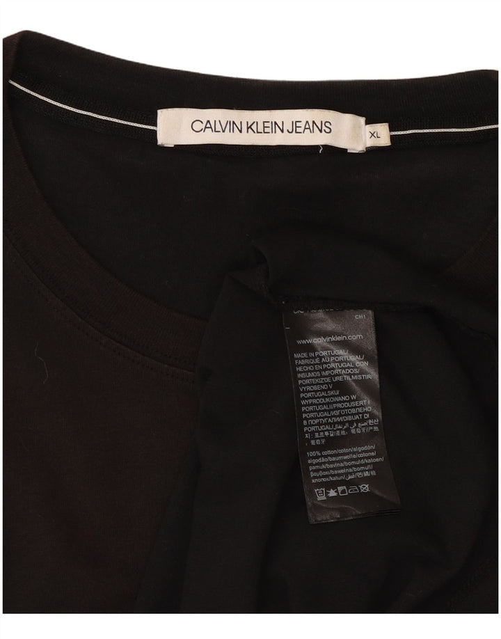 CALVIN KLEIN JEANS Tricou grafic pentru bărbați Top XL Bumbac negru
