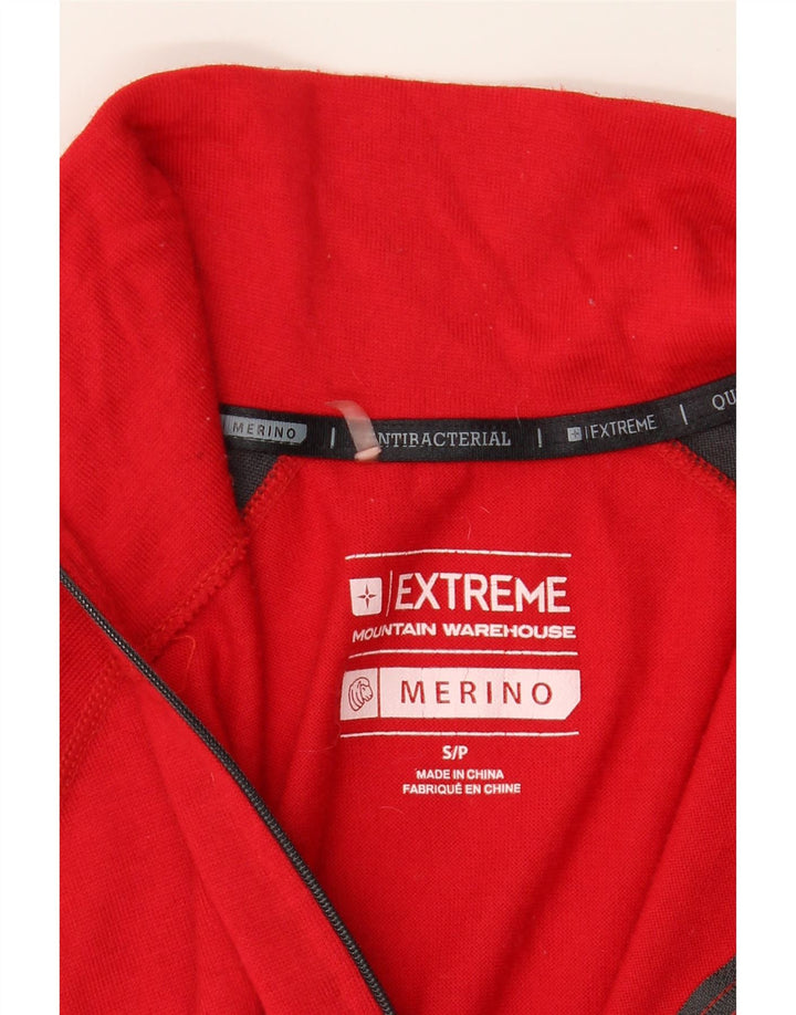 MOUNTAIN WAREHOUSE Mens Zip Neck Jumper Sweater Small Red Colourblock Vintage Mountain Warehouse and Second-Hand Mountain Warehouse from Messina Hembry 