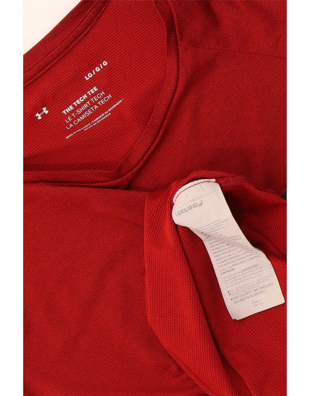 Tricou Under Armour pentru bărbați Top mare poliester roșu