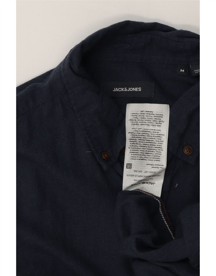 Cămașă Jack & Jones pentru bărbați, bumbac mediu albastru bleumarin