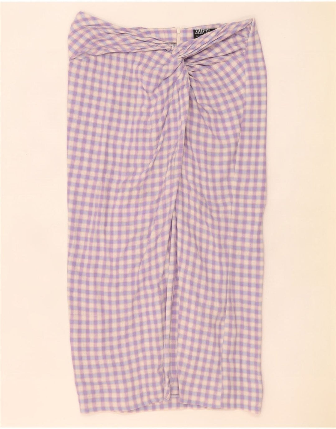 Fusta Maxi pentru femei Zara, mare W32 Vichy violet