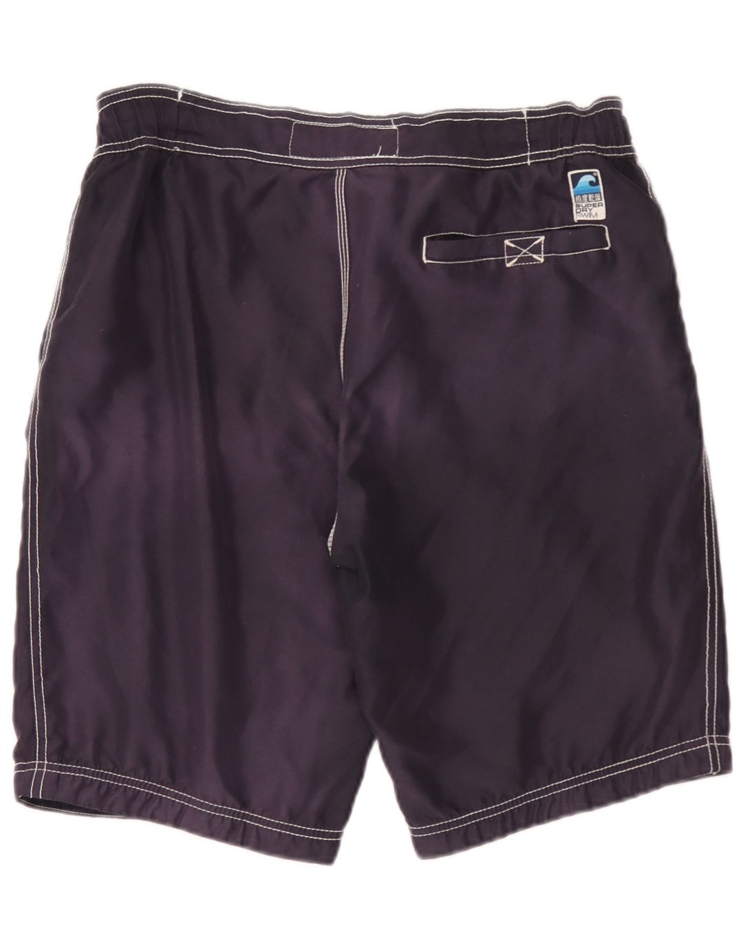 Pantaloni scurți de înot grafic Superdry pentru bărbați, poliester mediu albastru