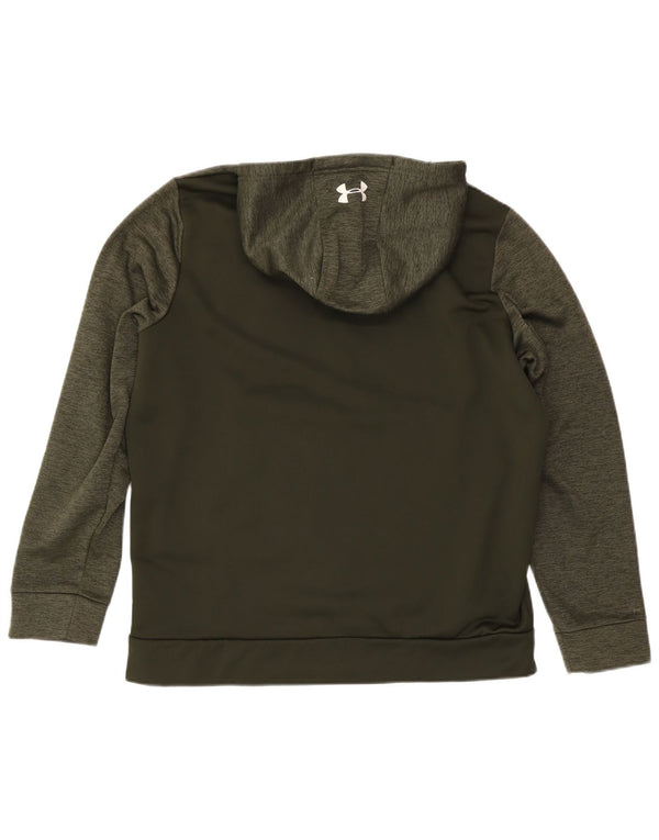 Pulover Under Armour Cold Gear pentru bărbați, cu fermoar, XL, poliester pătat kaki