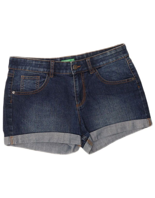 Pantaloni scurți din denim pentru fete Benetton 15-16 ani 3XL W30 Albastru