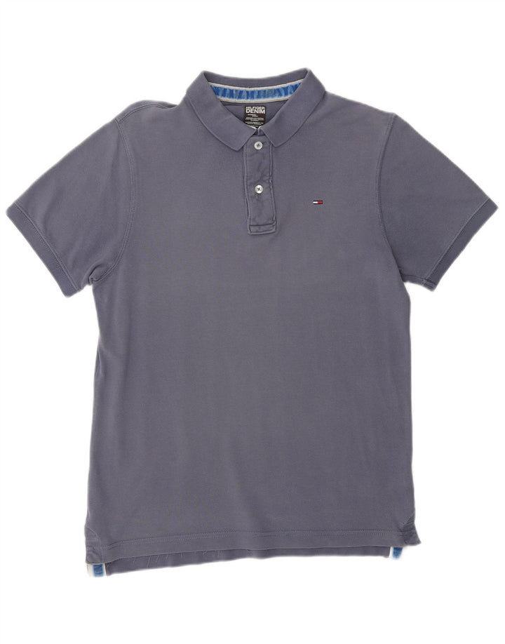 Tricou polo TOMMY HILFIGER pentru bărbați, bumbac mediu albastru bleumarin