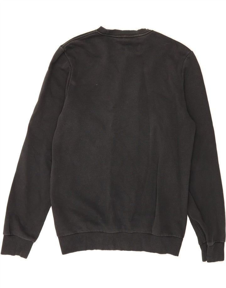 ADIDAS Mens Graphic Sweatshirt Jumper Small Black Cotton Vintage Adidas and Second-Hand Adidas from Messina Hembry 