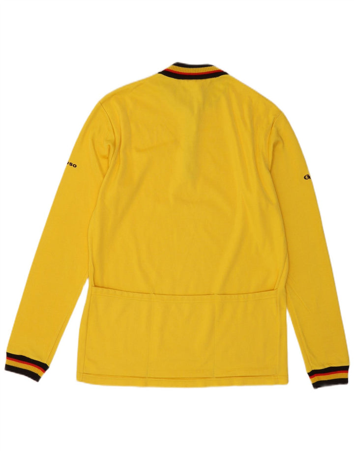 Gonso pentru bărbați, cu fermoar, cu gât, cu mânecă lungă, XL, din poliacrilic, galben