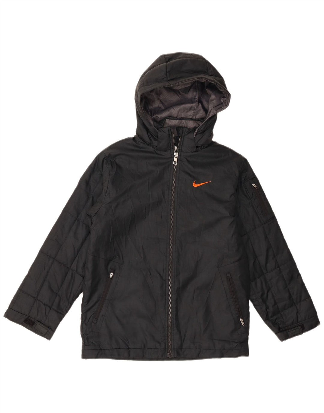 Jachetă de vânt cu glugă Nike pentru băieți 10-11 ani Poliester negru mediu