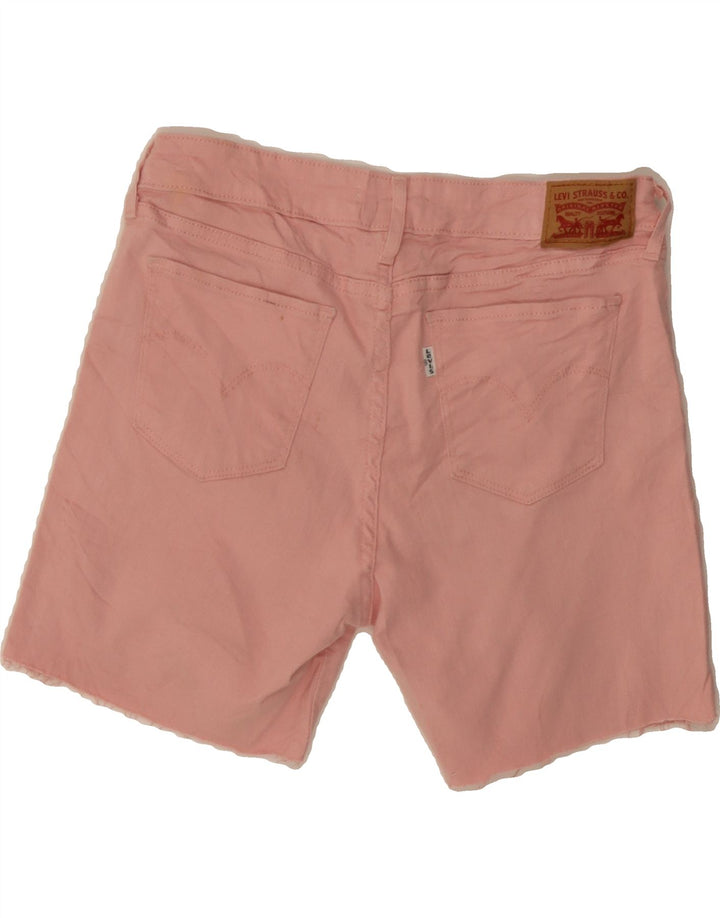 LEVI'S Womens 711 Denim Shorts W28 Medium Pink Cotton Vintage Levi's and Second-Hand Levi's from Messina Hembry 