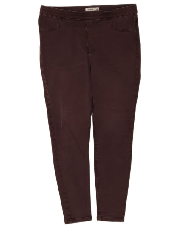 Marks & Spencer blugi jegging crop pentru femei UK 14 mare W34 L25 maro bumbac