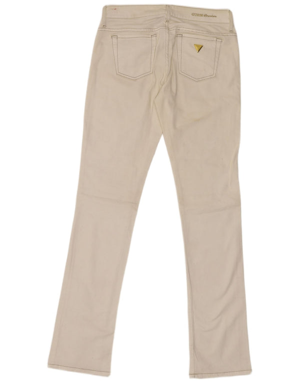 Blugi skinny pentru femei Guess W27 L34 bumbac alb