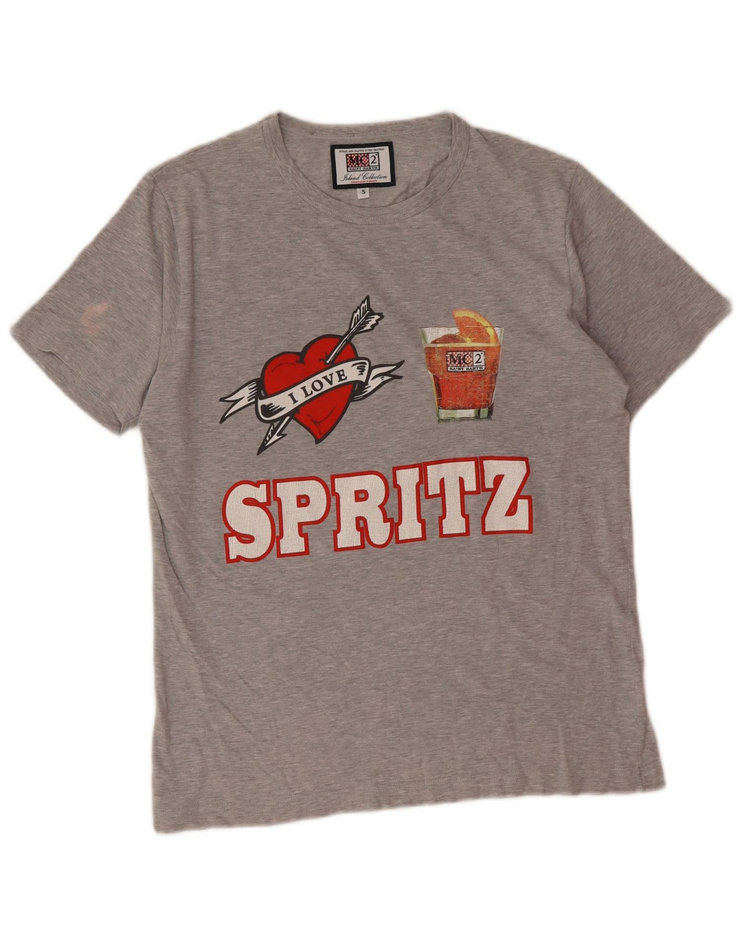 Tricou grafic pentru bărbați MC2 SAINT BARTH Top mic bumbac gri