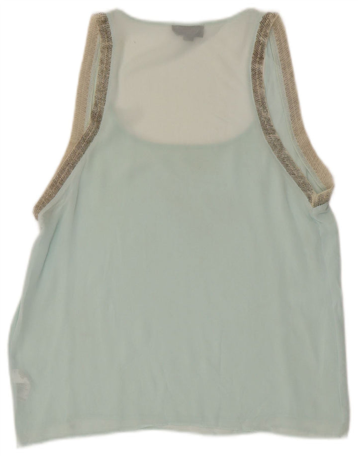 Bluză fără mâneci Topshop pentru femei Top UK 10 Small Blue Poliester