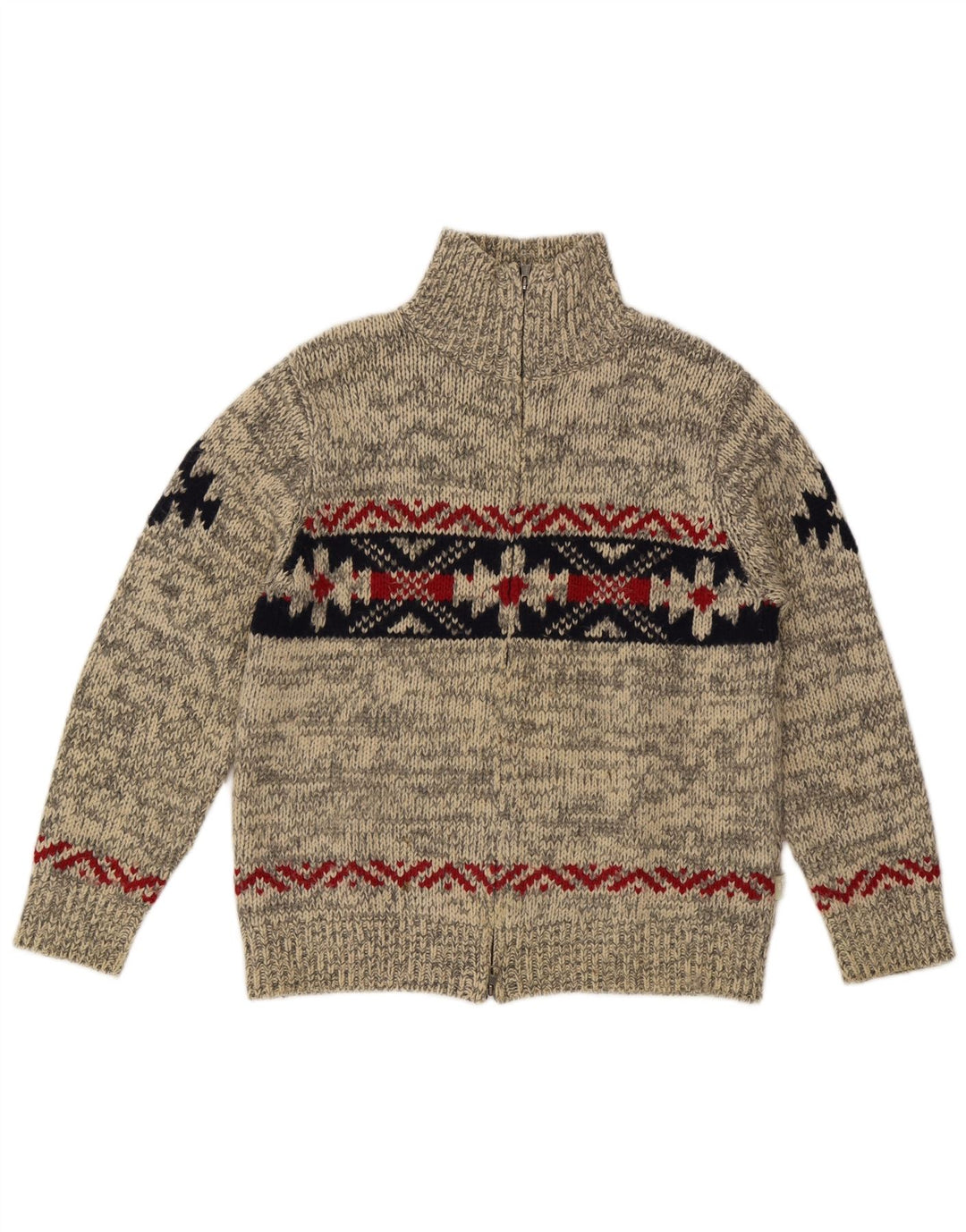 Pulover cardigan pentru bărbați Rifle, gri mediu Fair Isle