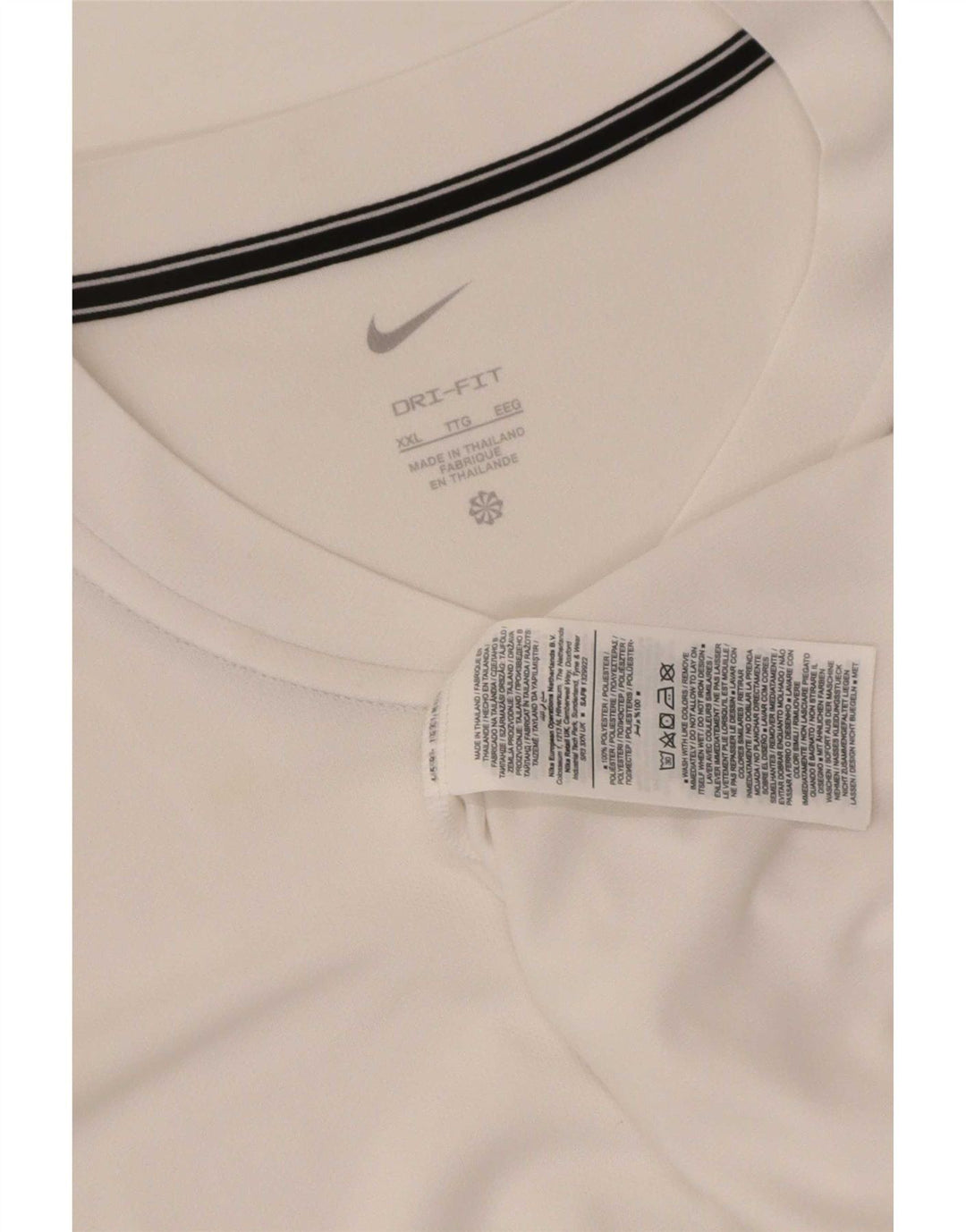 Tricou pentru bărbați Nike Dri Fit Top 2XL, poliester alb