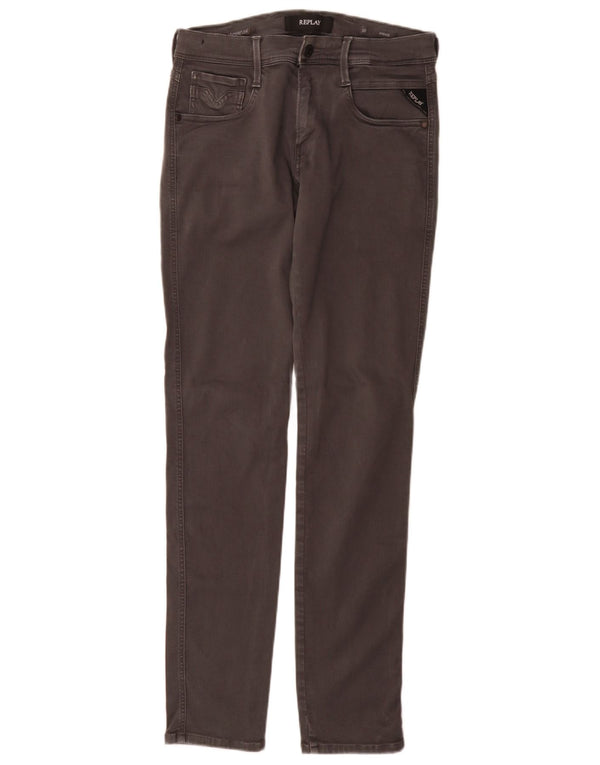 Replay Blugi Anbass Slim pentru femei W30 L32 bumbac gri