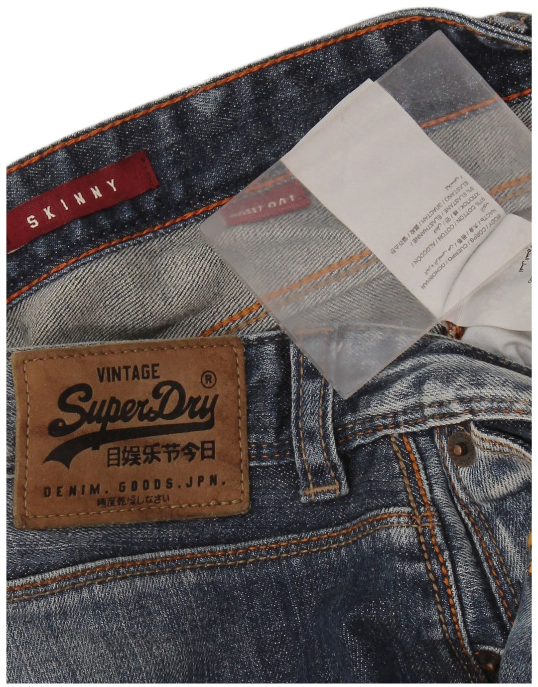 Blugi skinny pentru bărbați SUPERDRY W36 L34 Bumbac albastru