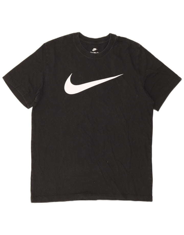 Tricou grafic Nike pentru bărbați Top mediu negru bumbac