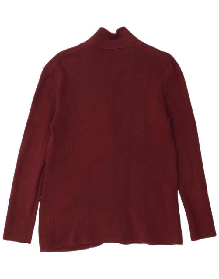 Jachetă pentru femei J. Crew cu 2 nasturi, UK 10, bumbac burgundy mic