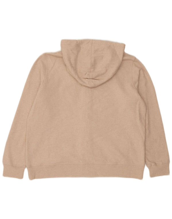 Pulover cu glugă cu fermoar pentru femei Fat Face UK 16 mare, bej, bumbac