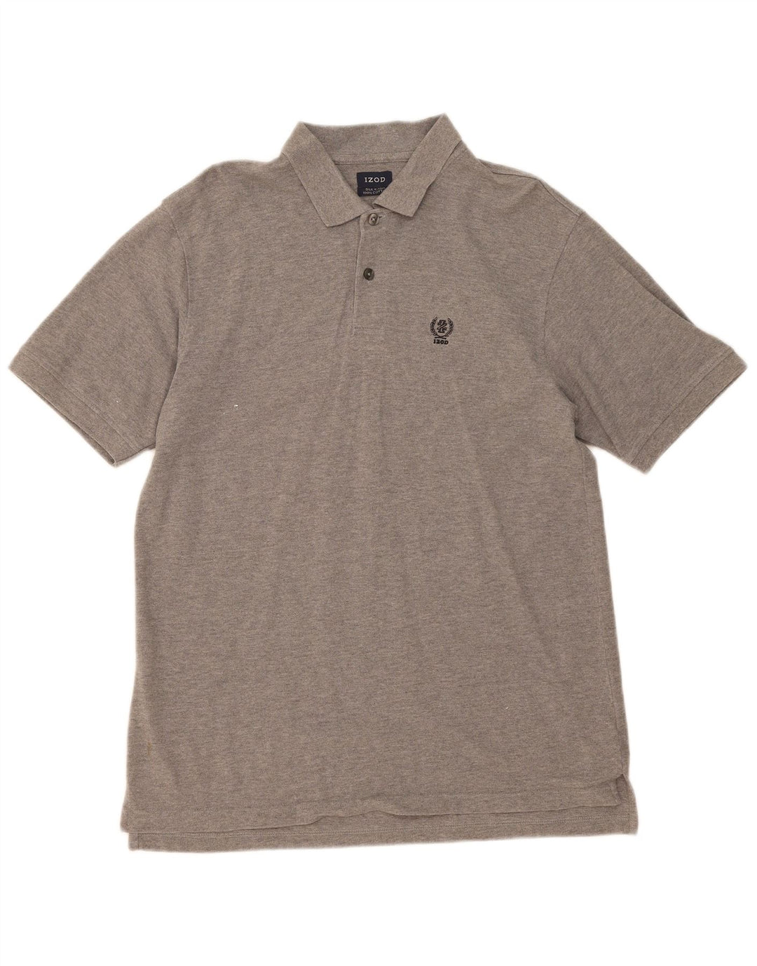IZOD Mens Polo Shirt Large Grey Cotton