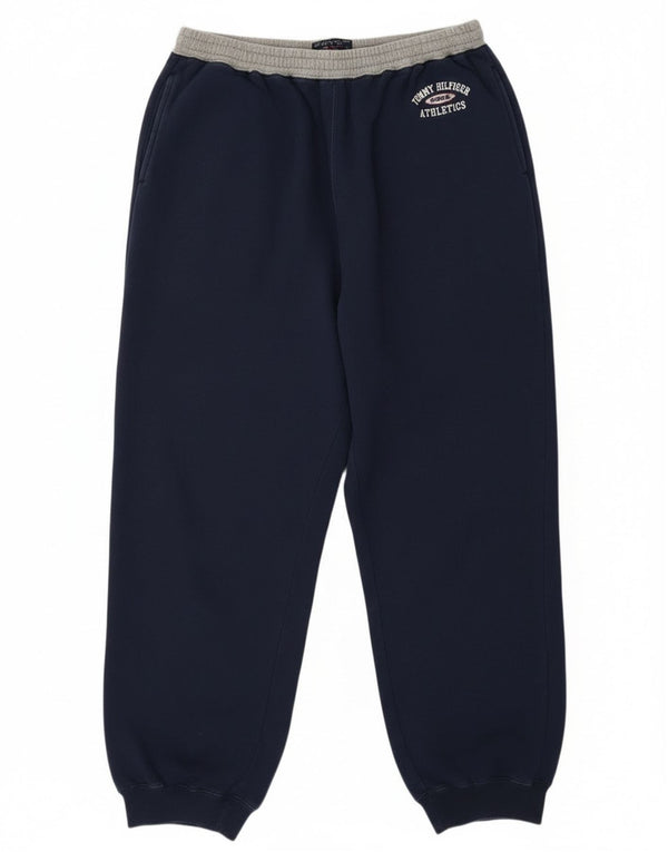Pantaloni de trening grafic pentru bărbați Tommy Hilfiger Pantaloni de jogging mari bleumarin