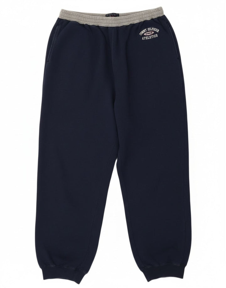 Pantaloni de trening grafic pentru bărbați Tommy Hilfiger Pantaloni de jogging mari bleumarin