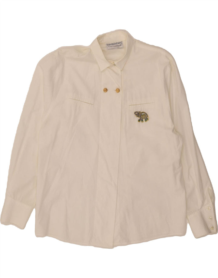 VINTAGE Womens Formal Shirt UK 18 XL White Vintage Vintage and Second-Hand Vintage from Messina Hembry 