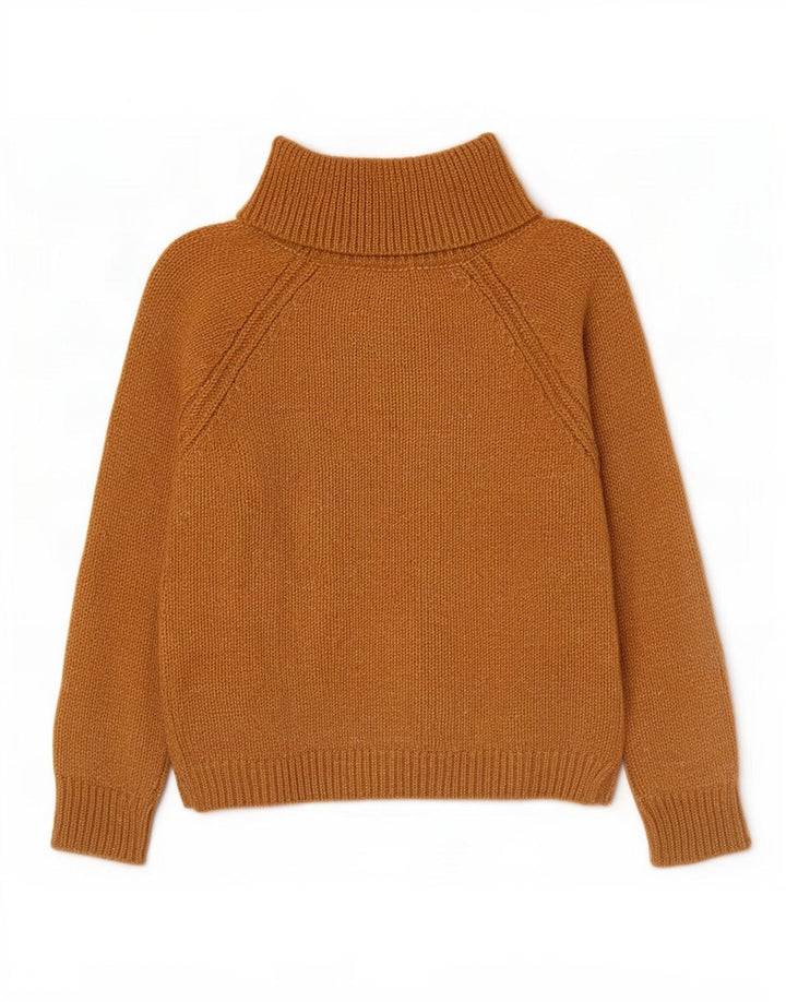 Pulover pentru femei Massimo Dutti cu gât rulat UK 14 maro mediu acrilic