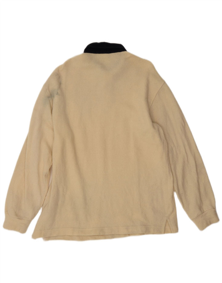Pulover North Sails pentru bărbați, cu gât polo, lână mare, bej, bloc de culoare