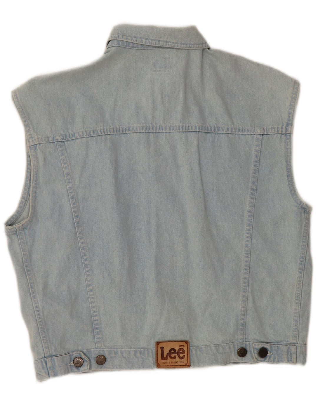 Gilet pentru femei LEE din denim UK 14 mare, albastru, bumbac