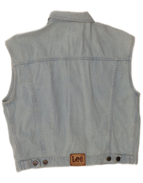 Gilet pentru femei LEE din denim UK 14 mare, albastru, bumbac