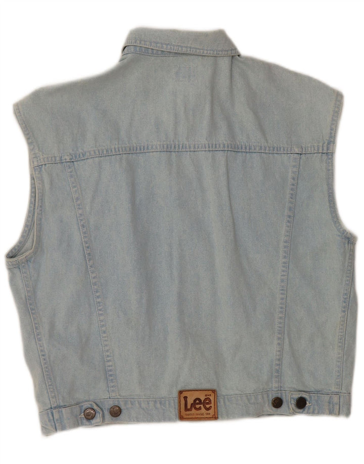 Gilet pentru femei LEE din denim UK 14 mare, albastru, bumbac