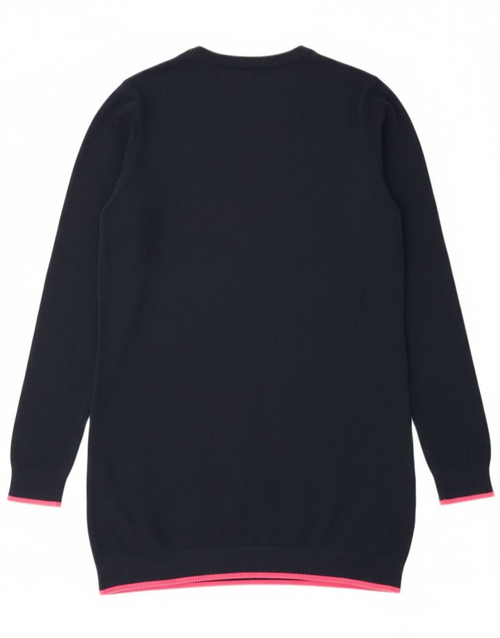 Pulover Superdry pentru damă, cu paragate, cu gât crew, UK 12 Medium Bleumarin