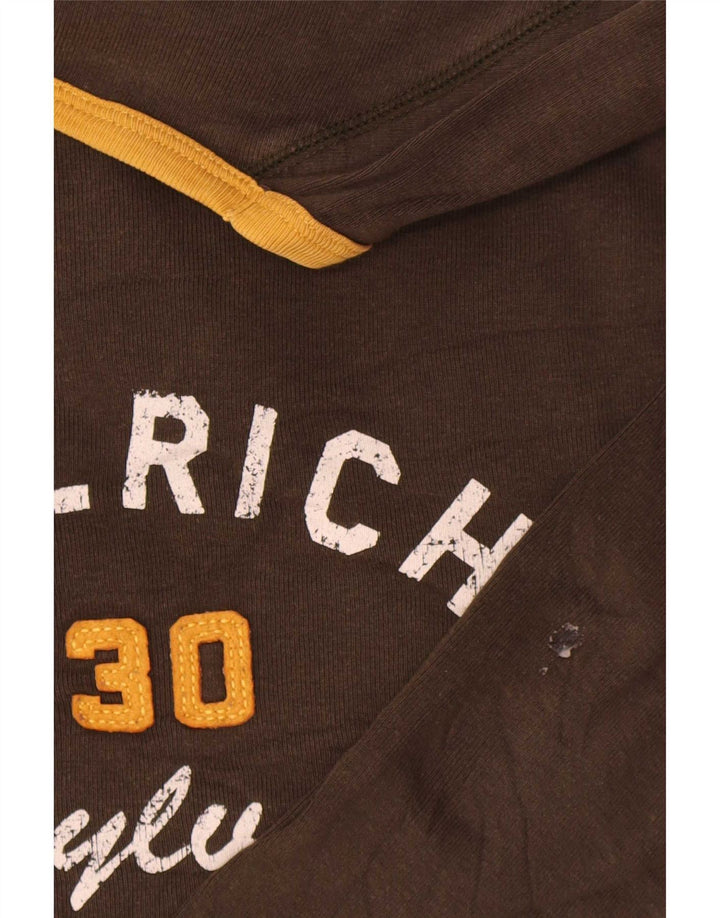 Woolrich Top grafic pentru bărbați cu mânecă lungă 2XL, bumbac maro