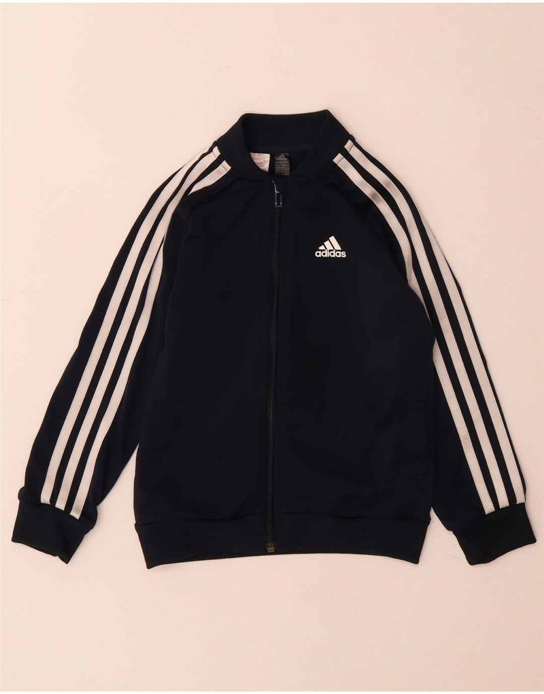 Jachetă de trening pentru băieți Adidas 6-7 ani, poliester bleumarin