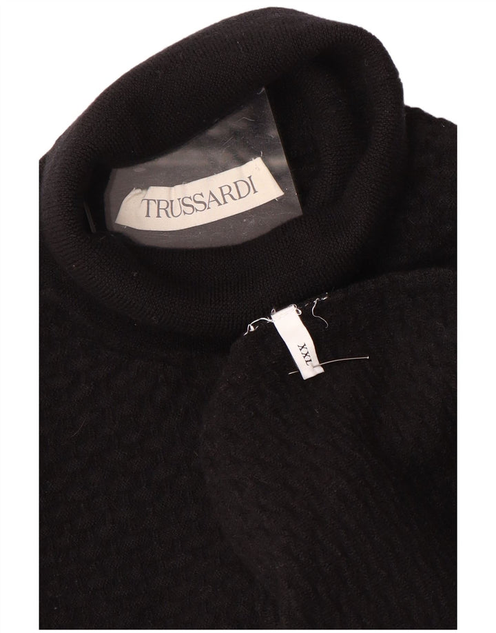 TRUSSARDI Pulover cu gât rulat pentru femei UK 20 2XL Negru