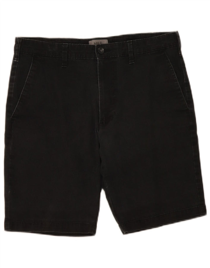 Pantaloni scurți chino pentru bărbați Marks & Spencer W32 bumbac mediu negru