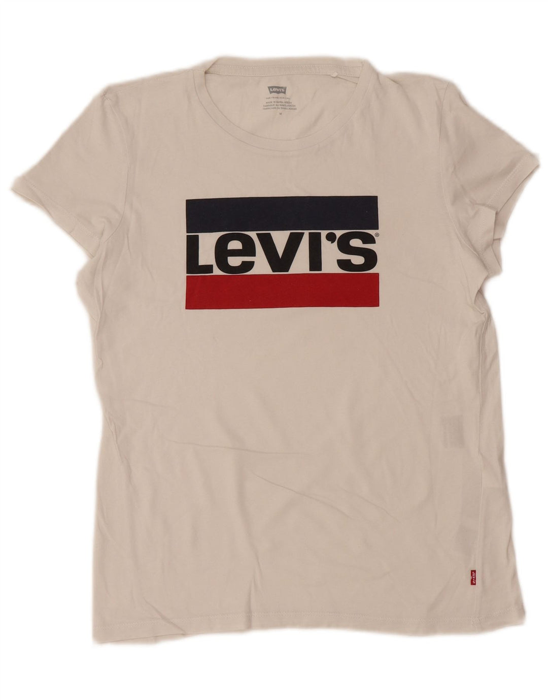 Tricou grafic pentru femei LEVI'S Top UK 12 Bumbac alb mediu