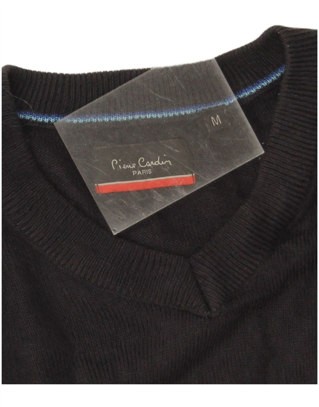 Pulover cu decolteu în V Pierre Cardin pentru bărbați, acrilic, albastru bleumarin mediu