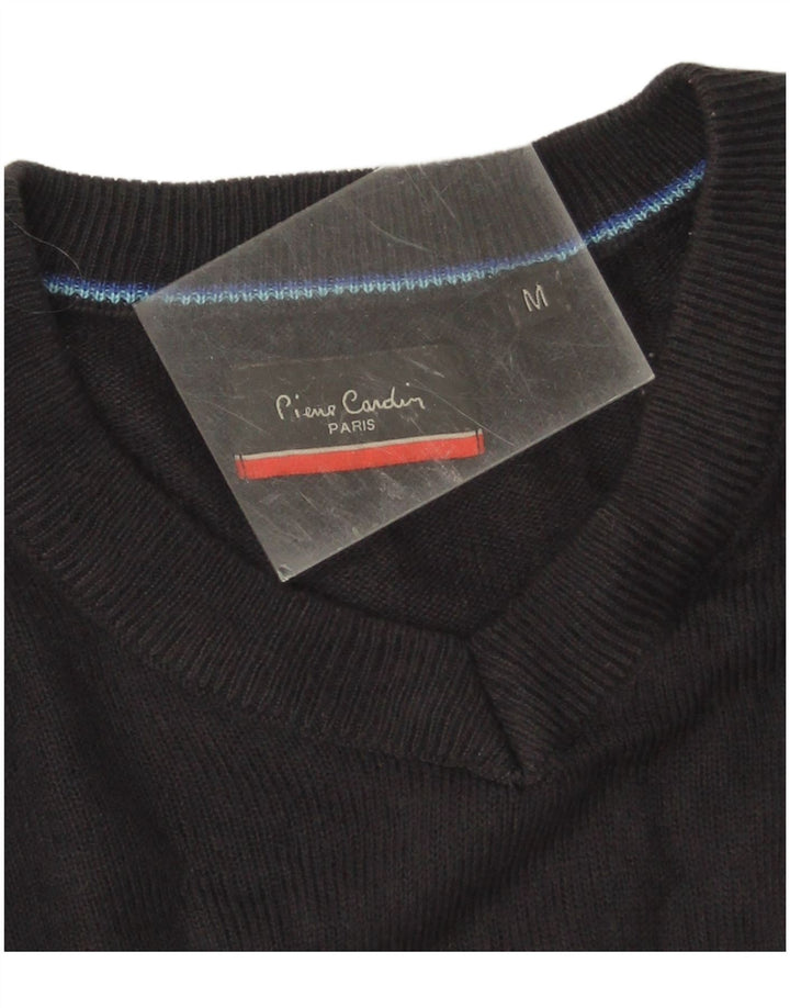 Pulover cu decolteu în V Pierre Cardin pentru bărbați, acrilic, albastru bleumarin mediu
