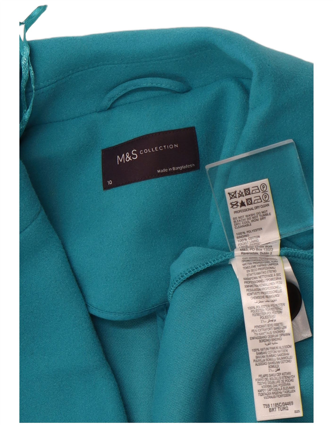 MARKS & SPENCER Palton pentru femei UK 10 Small Blue Poliester