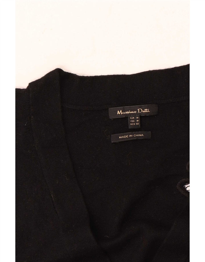 Pulover cardigan supradimensionat pentru femei Massimo Dutti UK 14 Medium Black Floral