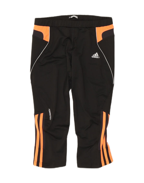 Leggings Capri Adidas pentru femei UK 14 Medium Black Colorblock Poliester