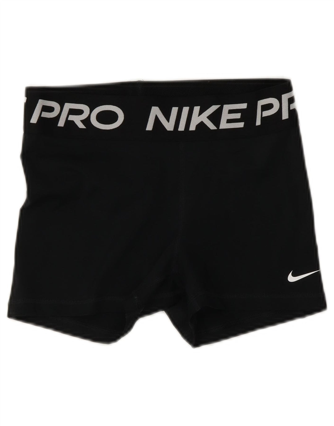 Pantaloni scurti sport NIKE Dri Fit Graphic pentru femei UK 10 Poliester negru mic