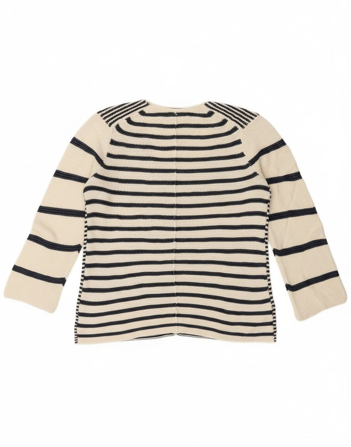 Pulover cu decolteu în V Tommy Bahama pentru femei UK 14 Medium Off White Nautical